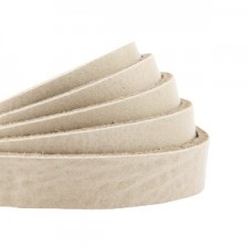DQ leather flat 10mm Cream beige